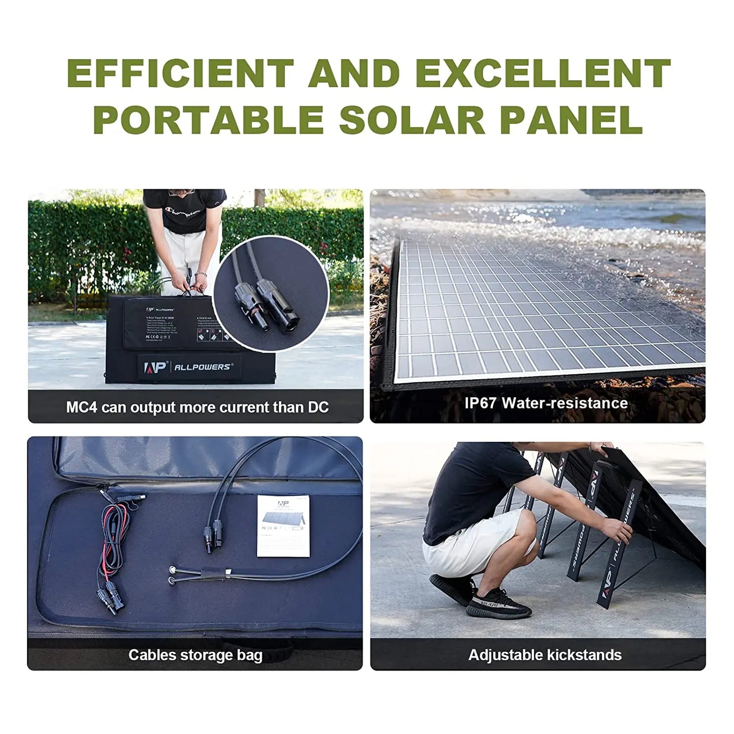 ALLPOWERS Foldable Solar Panel 400W / 200W / 140W / 100W / 60W