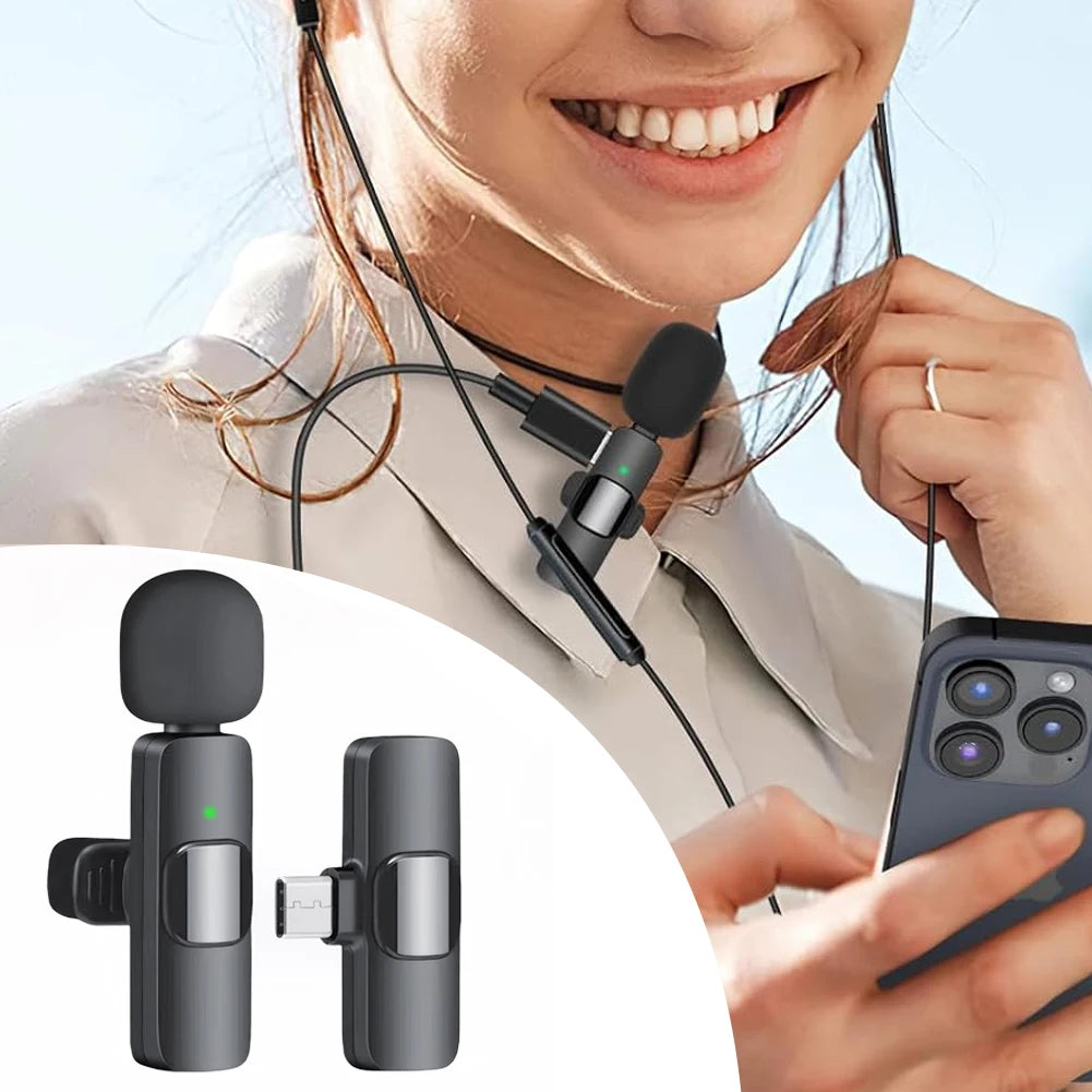 Wireless Microphone for iPhone PC Tablet Camera