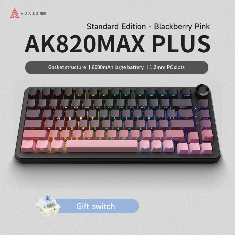 2.4G wireless/Bluetooth/wired gaming mechanical keyboard