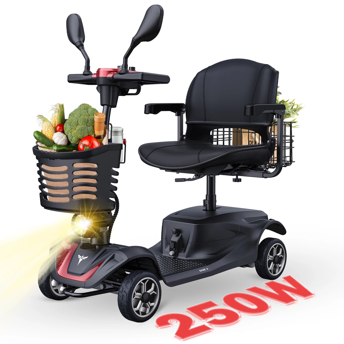 ENGWE 4-Wheel Mobility Scooter Easy Control, Outdoor & Daily Use