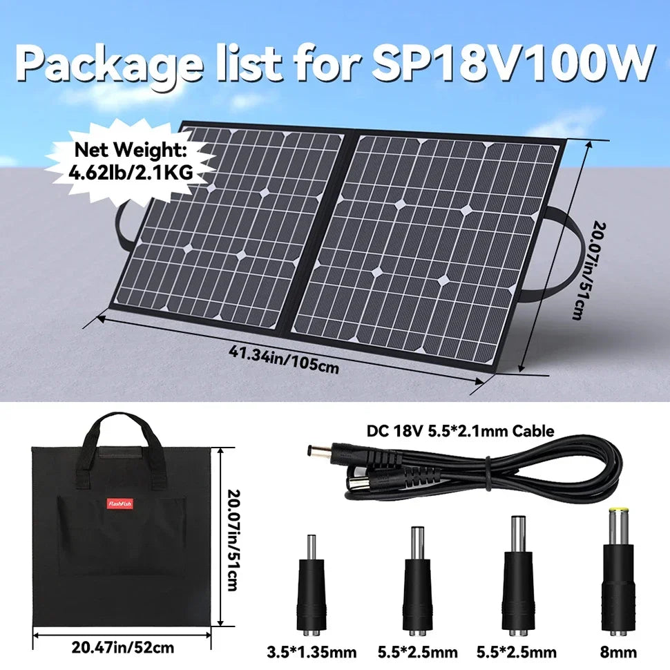 100W Portable Foldable Solar Panel