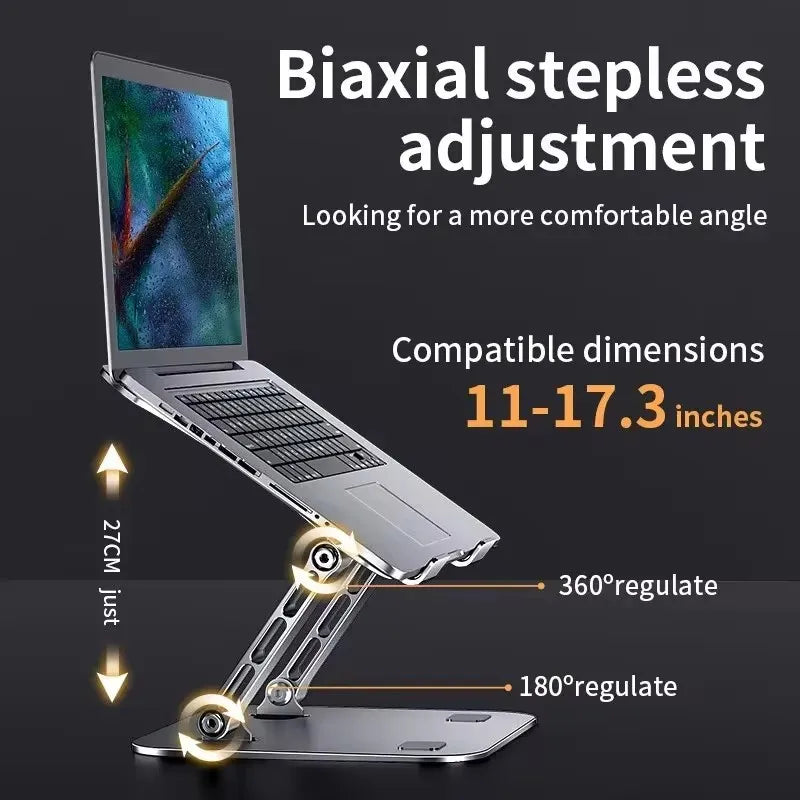 Tablet Stand Adjustable Aluminum Alloy Laptop Tablet up to 17 "