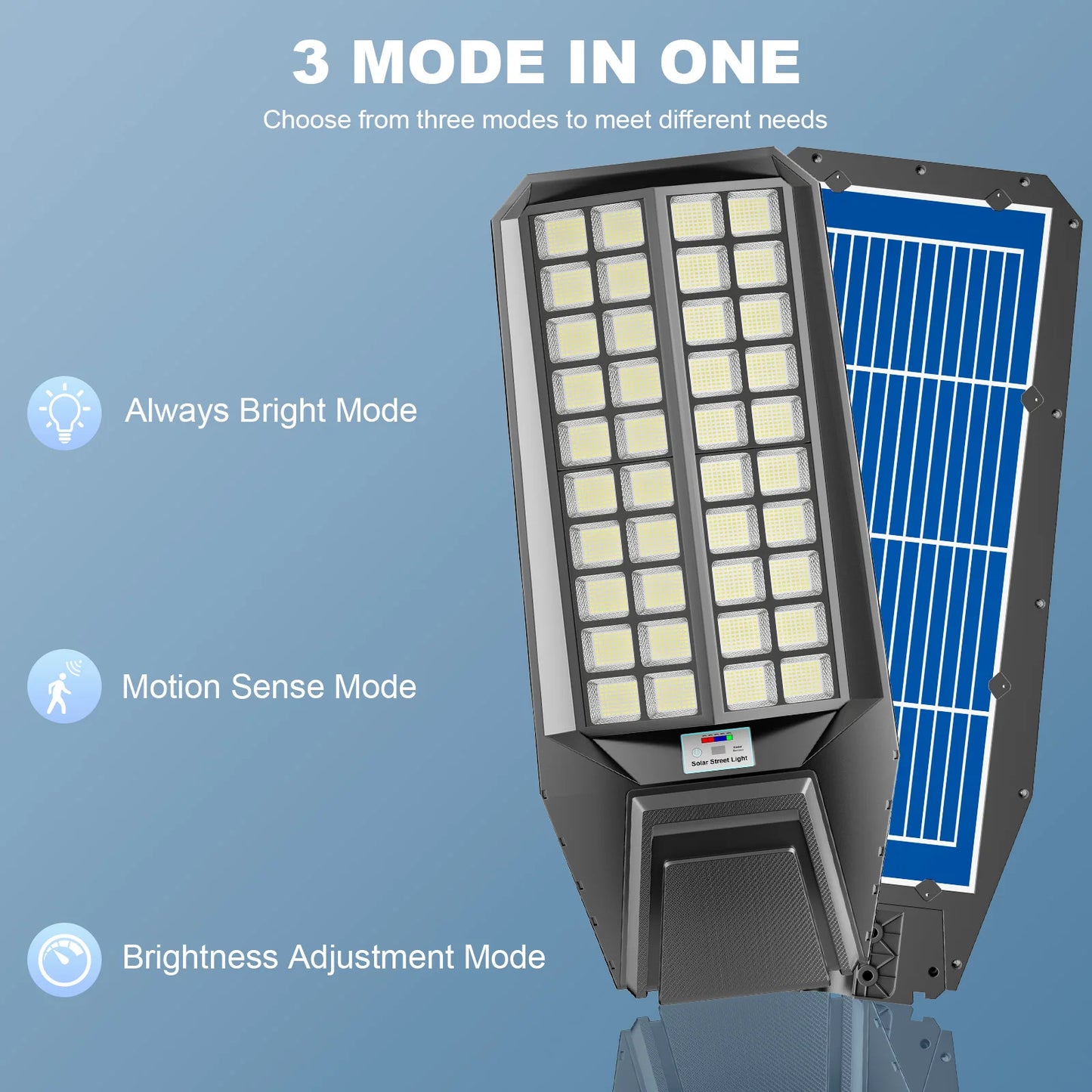 8000W Outdoor Solar Street Light High Brightness, w/ Remote Control, Waterproof