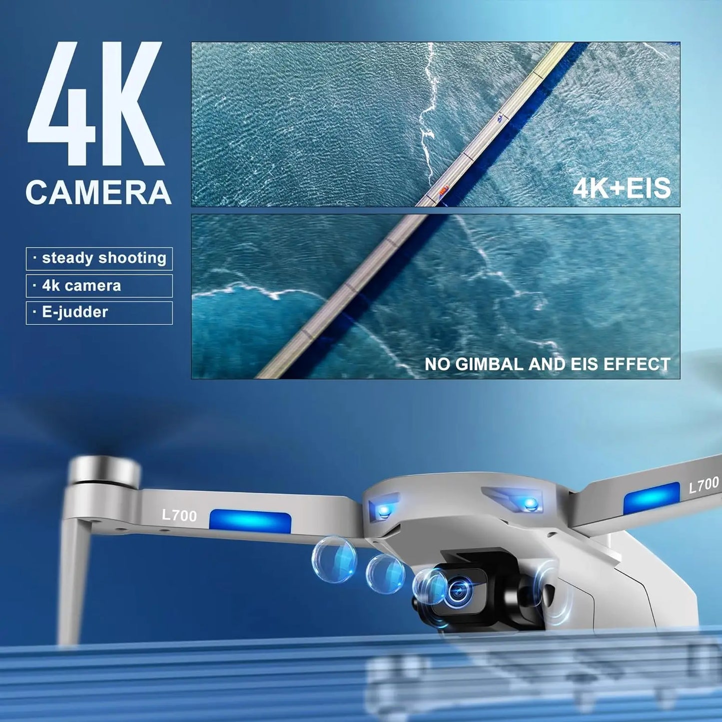 Drone with Camera 4K for Adults, Easy GPS Quadcopter for Beginner, Auto Return Home