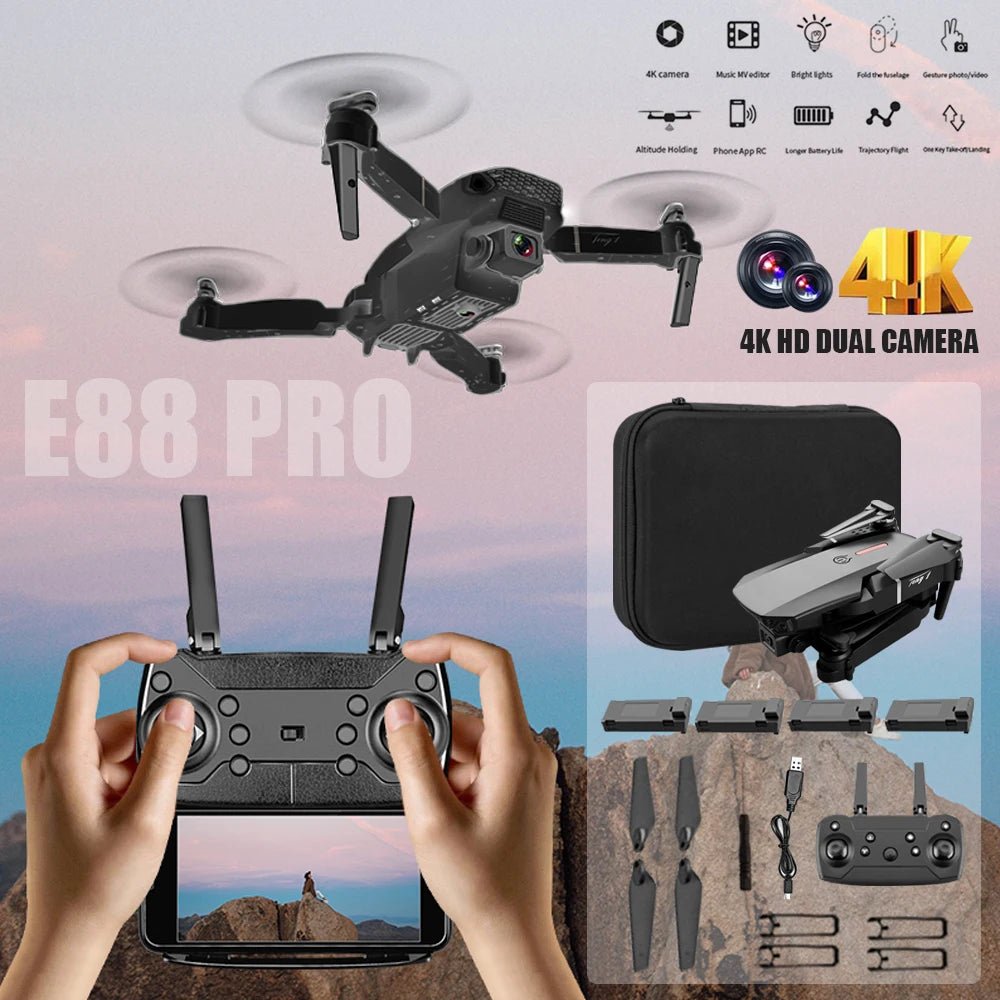 Dual camera,4K avoid remote control drone