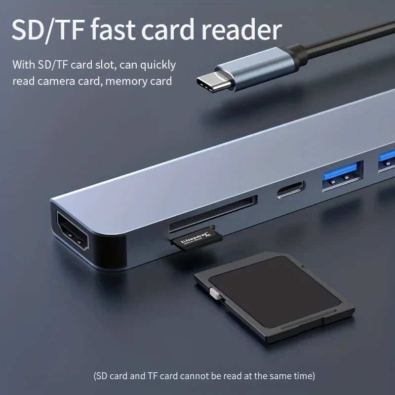 Type C HUB 4K 30Hz USB C To HDTV-compatible PD 100W Adapter For Mac book Air Pro Samsung