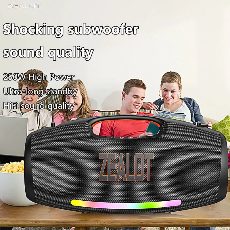 250W Portable Bluetooth Speaker, Waterproof