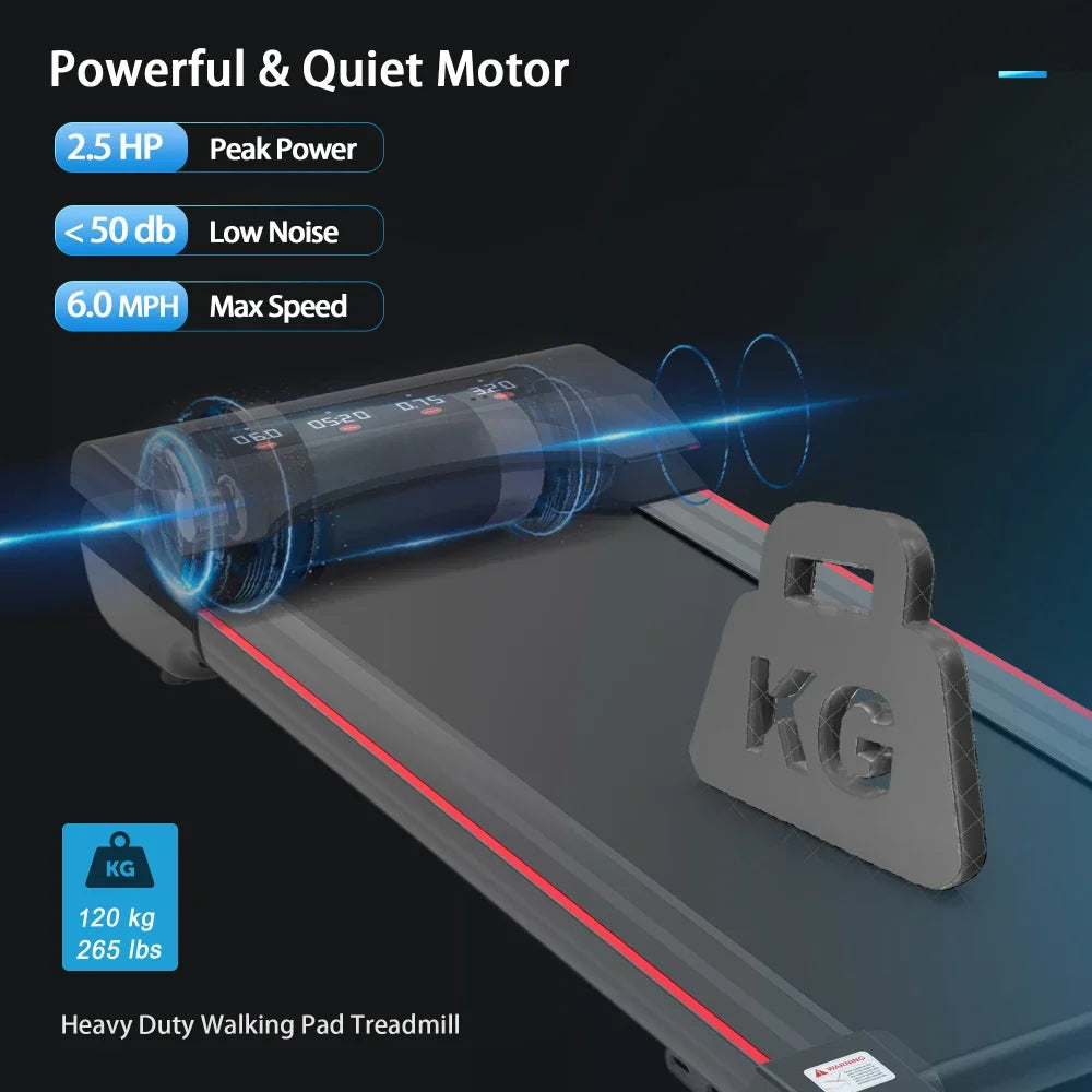 Under Desk Treadmill Machine 300 LB Capacity Walking Pad