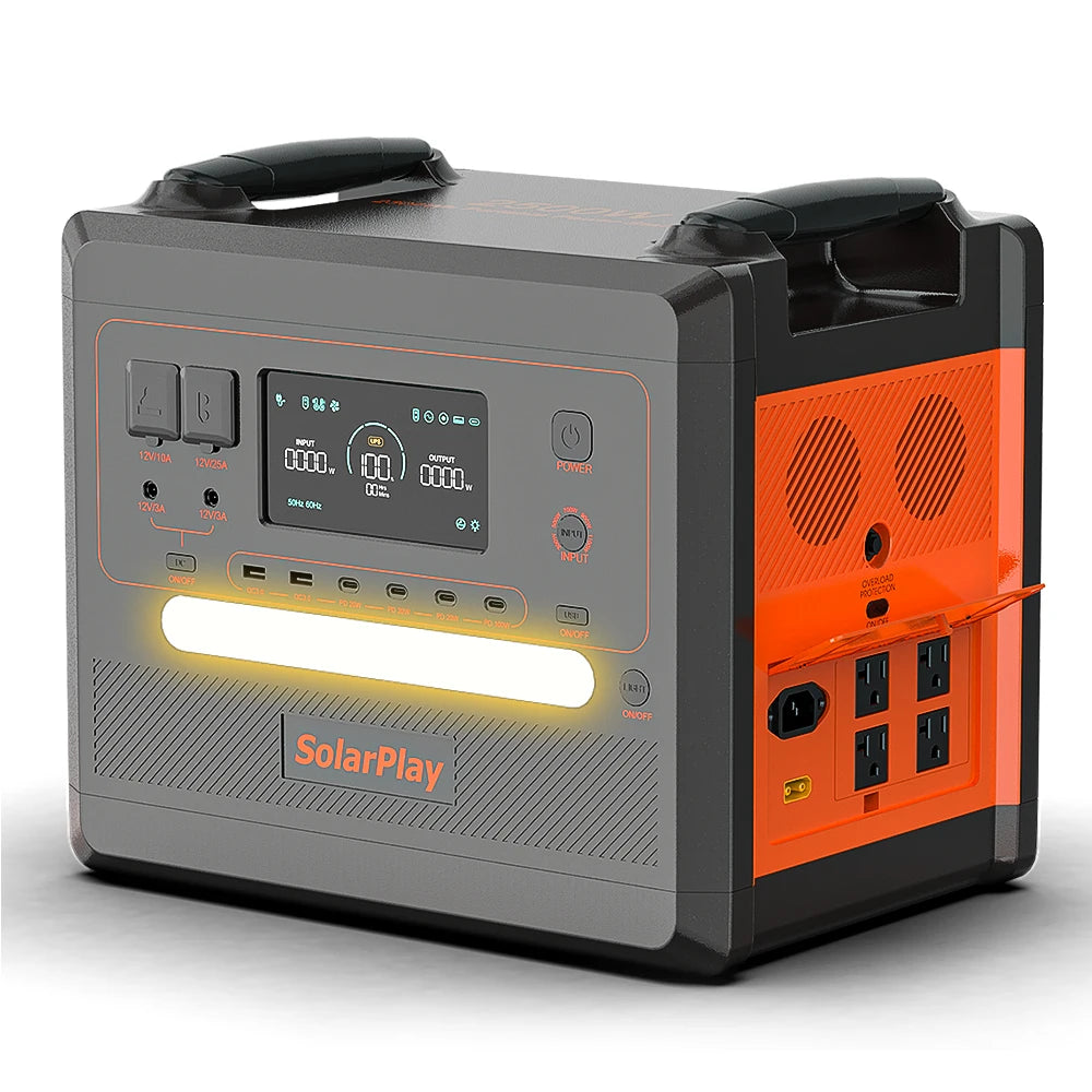 Portable Power Station 2500W/2300Wh Solar Generator
