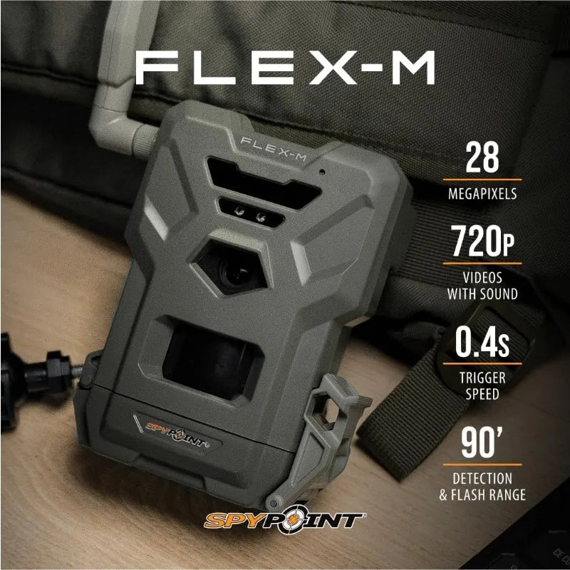 SPYPOINT Flex-M Twin Pack Cellular Trail Cameras , GPS, Night Vision
