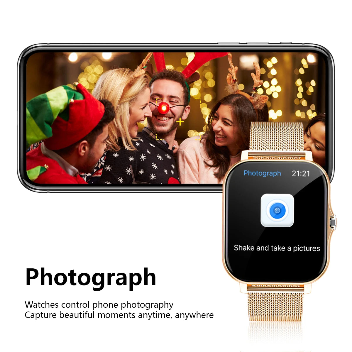 1.83 Size smart watch, Android and iPhone unisex sports watch
