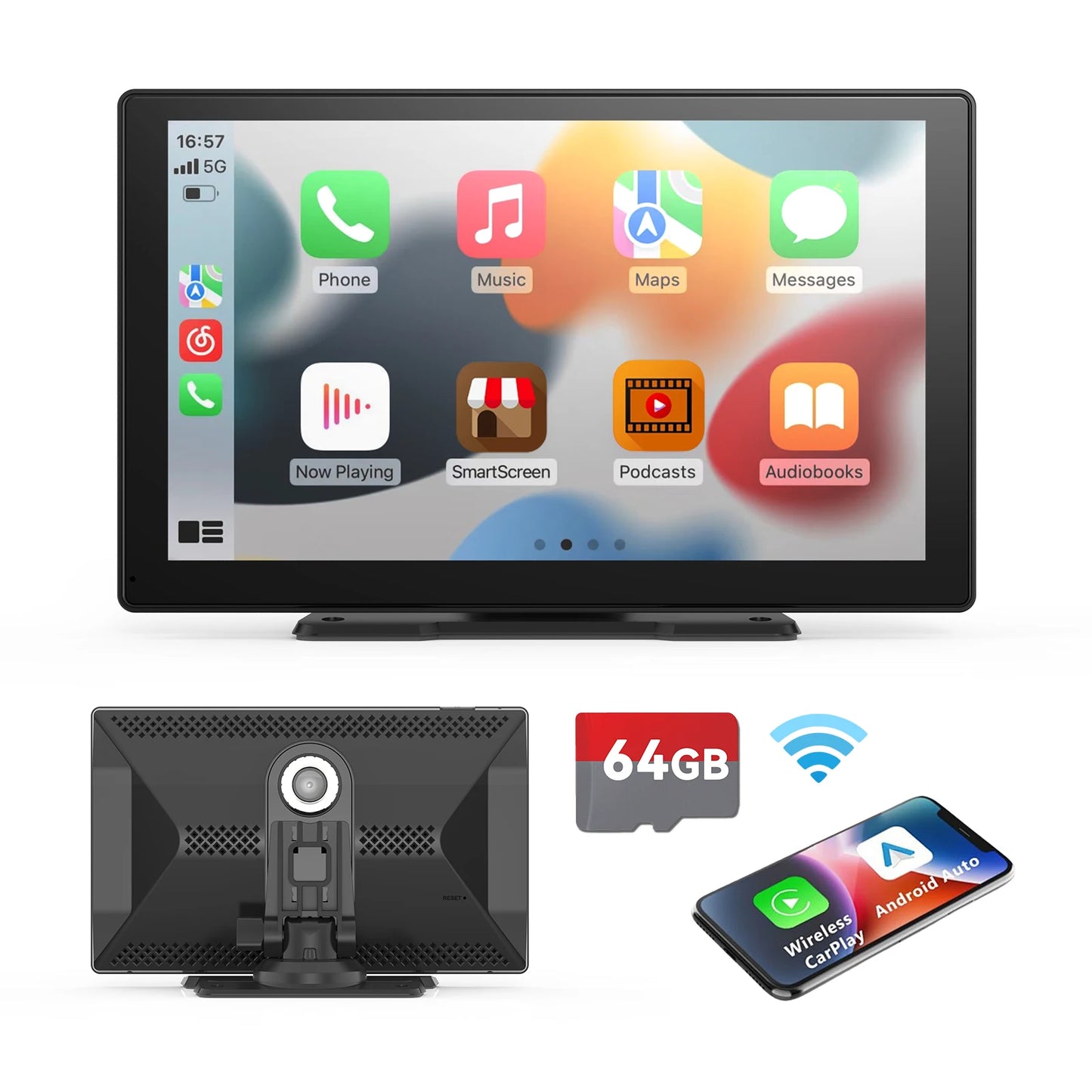 9 Inches Portable Wireless Android Auto Car Play Screen for Car