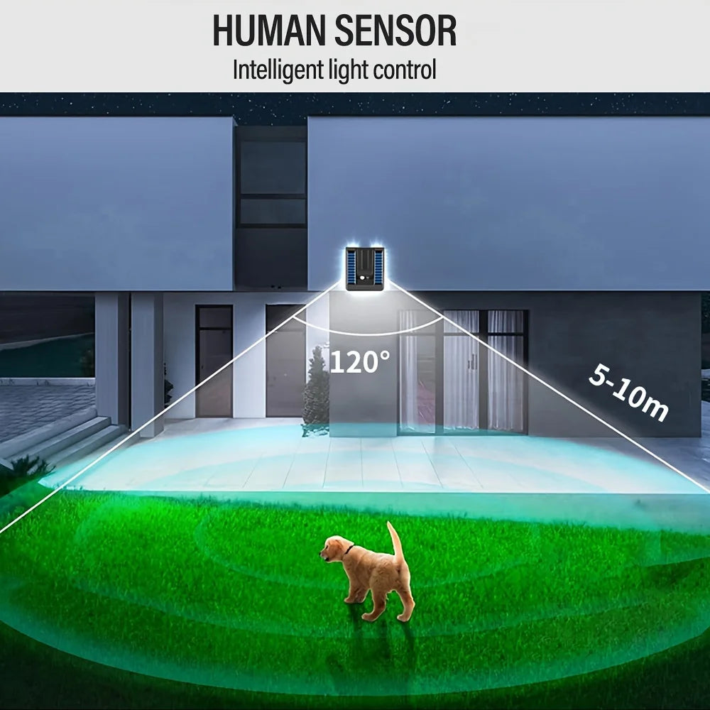 Solar Motion Sensor Outdoor Wall Light, Led Waterproof Dusk to Dawn