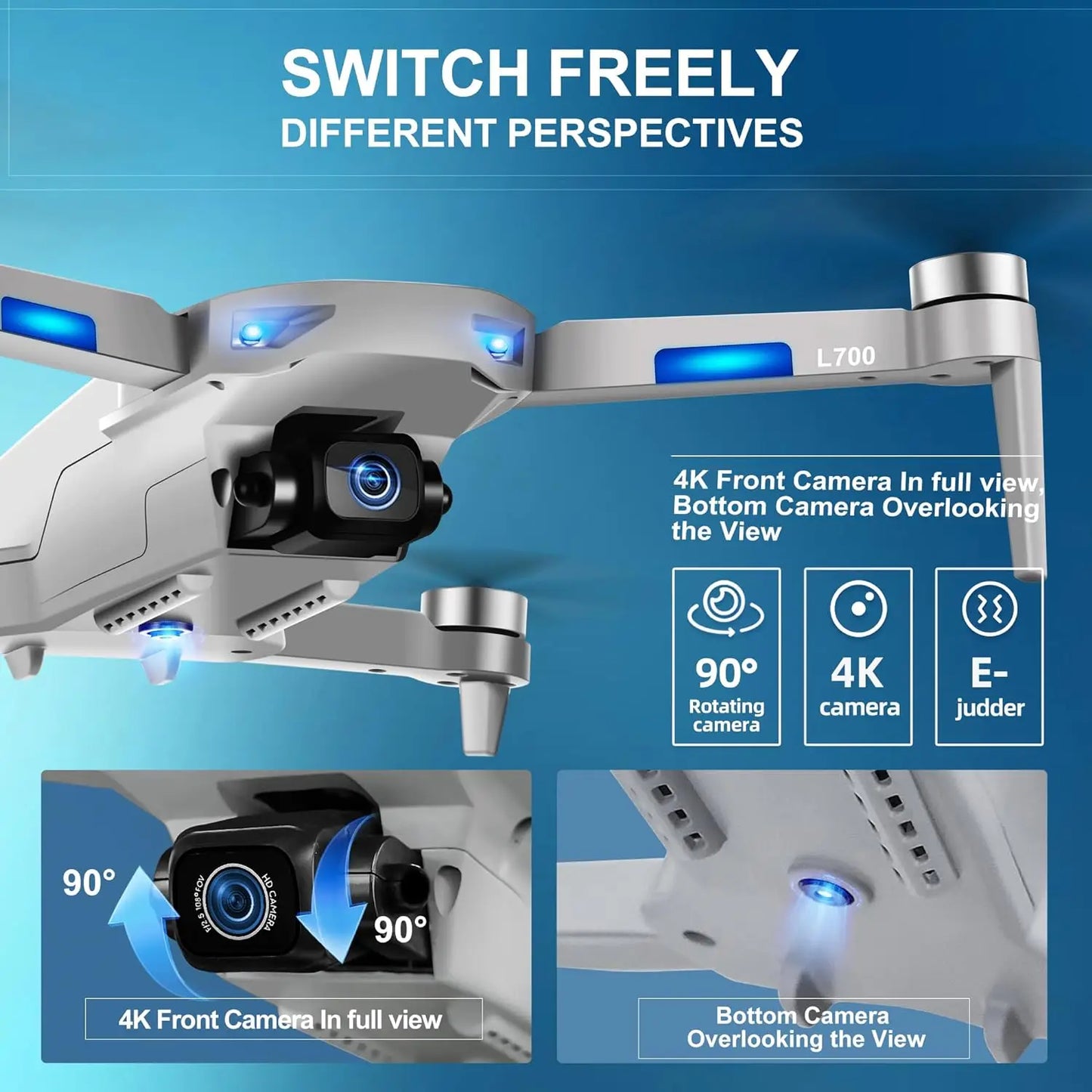 Drone with Camera 4K for Adults, Easy GPS Quadcopter for Beginner, Auto Return Home