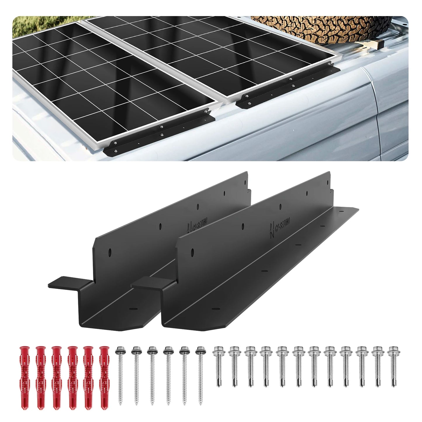 CP-SETUNO 2PCS Z-shaped Solar Panel Holder