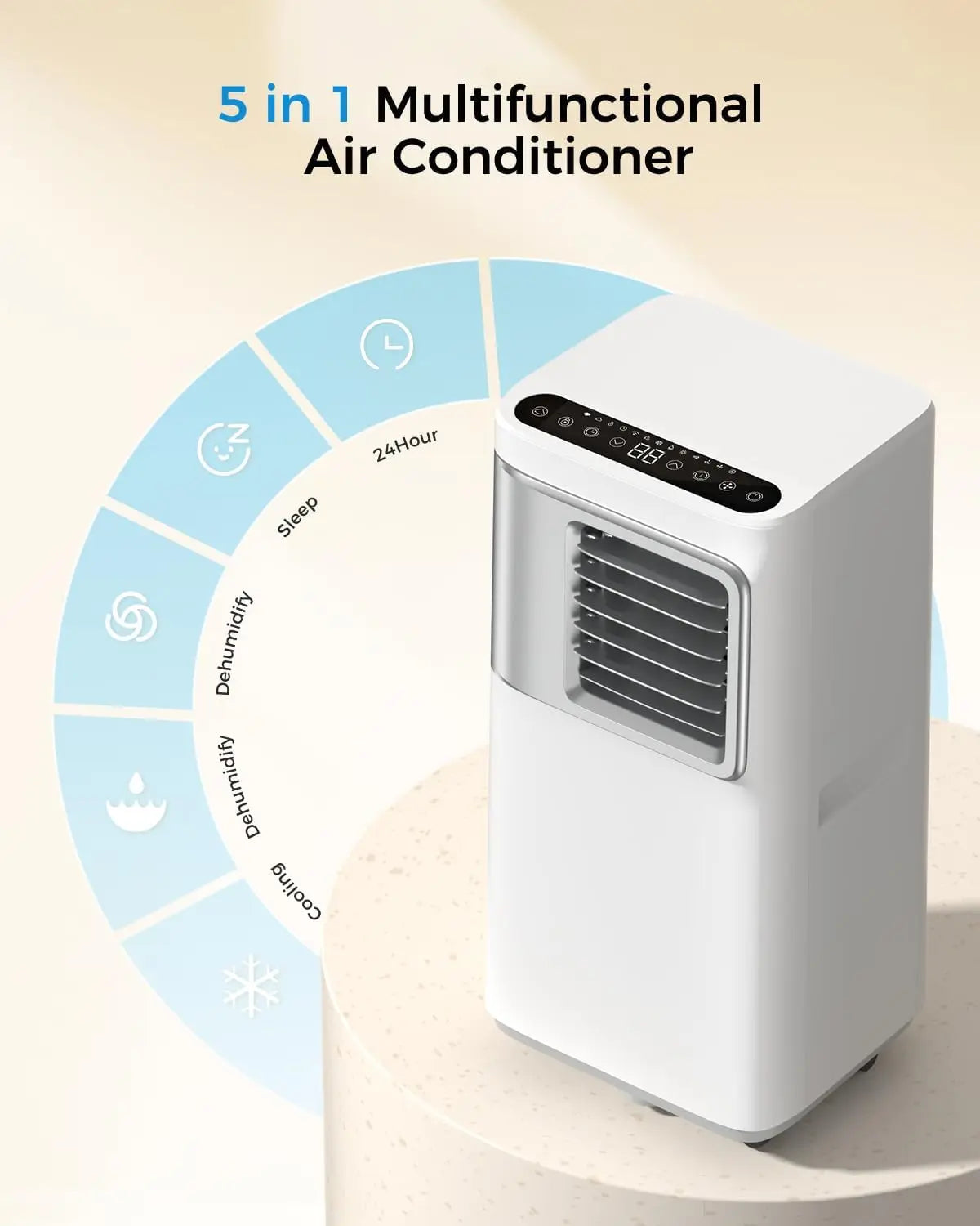 Portable-Air-Conditioners-16,000-Btu - 5 in 1 Wifi Smart Air Conditioner