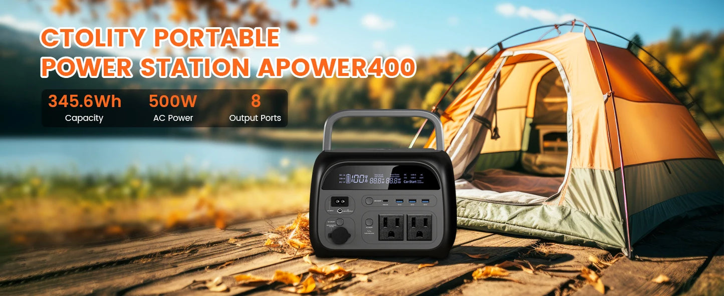 500W Solar Generator Portable Power Station 100W ETFE Solar Panel
