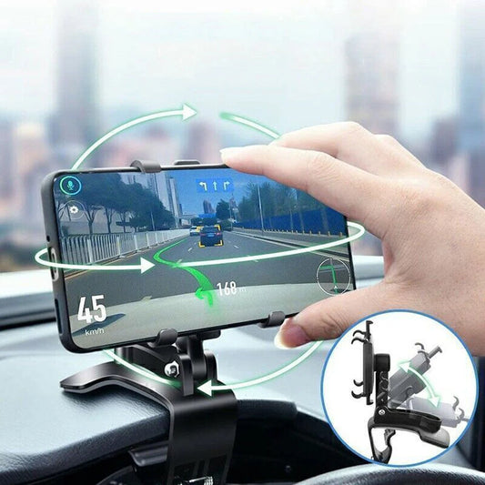 Car Dashboard Support 360 Degree Rotating Cluster Phone Holder