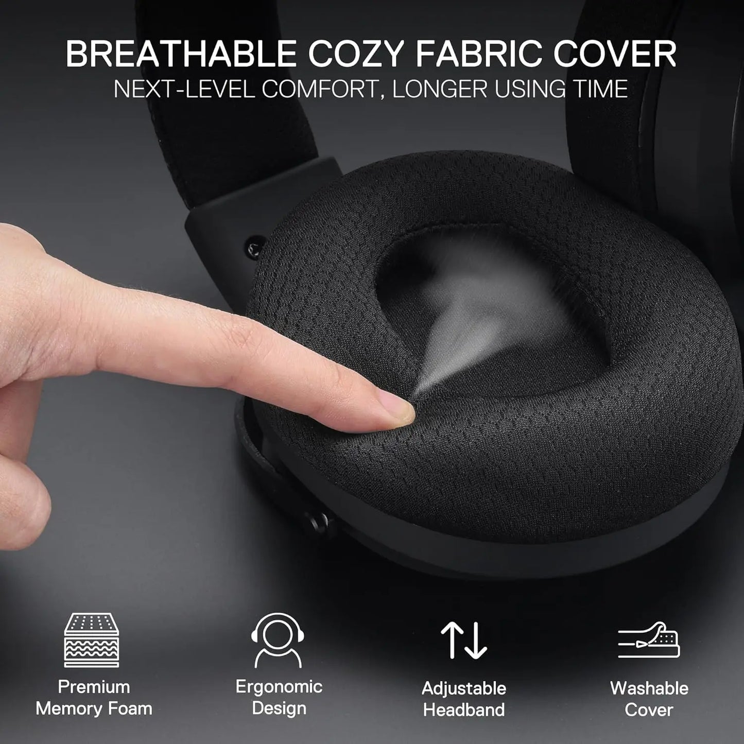 Gaming Headset, 2.4GHz/BT/Wired, Gray