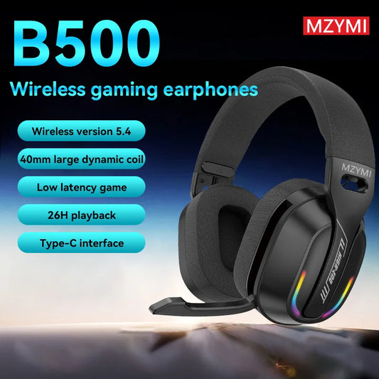 Foldable Wireless Gaming Earphone Built-in Mic For PC