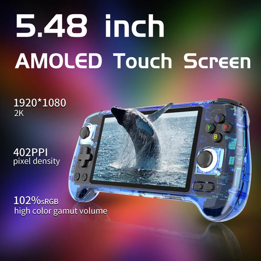 Handheld Game Console 64bit Android 13 System  AMOLED Screen Hall Joystick Game Player