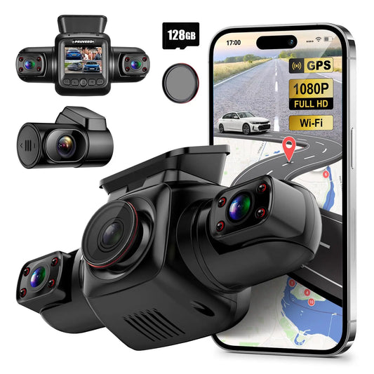 4 Channel DashCam Built-in GPS WiFi Night Vision 360 Degree