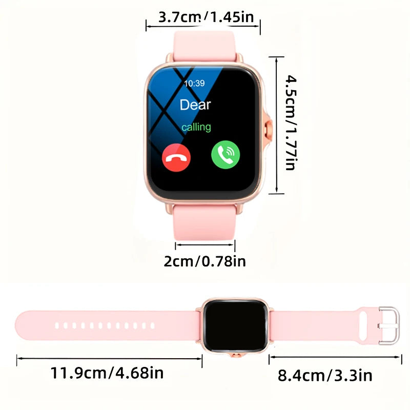 Smart watch with full touch screen, compatible with iPhone/android mo