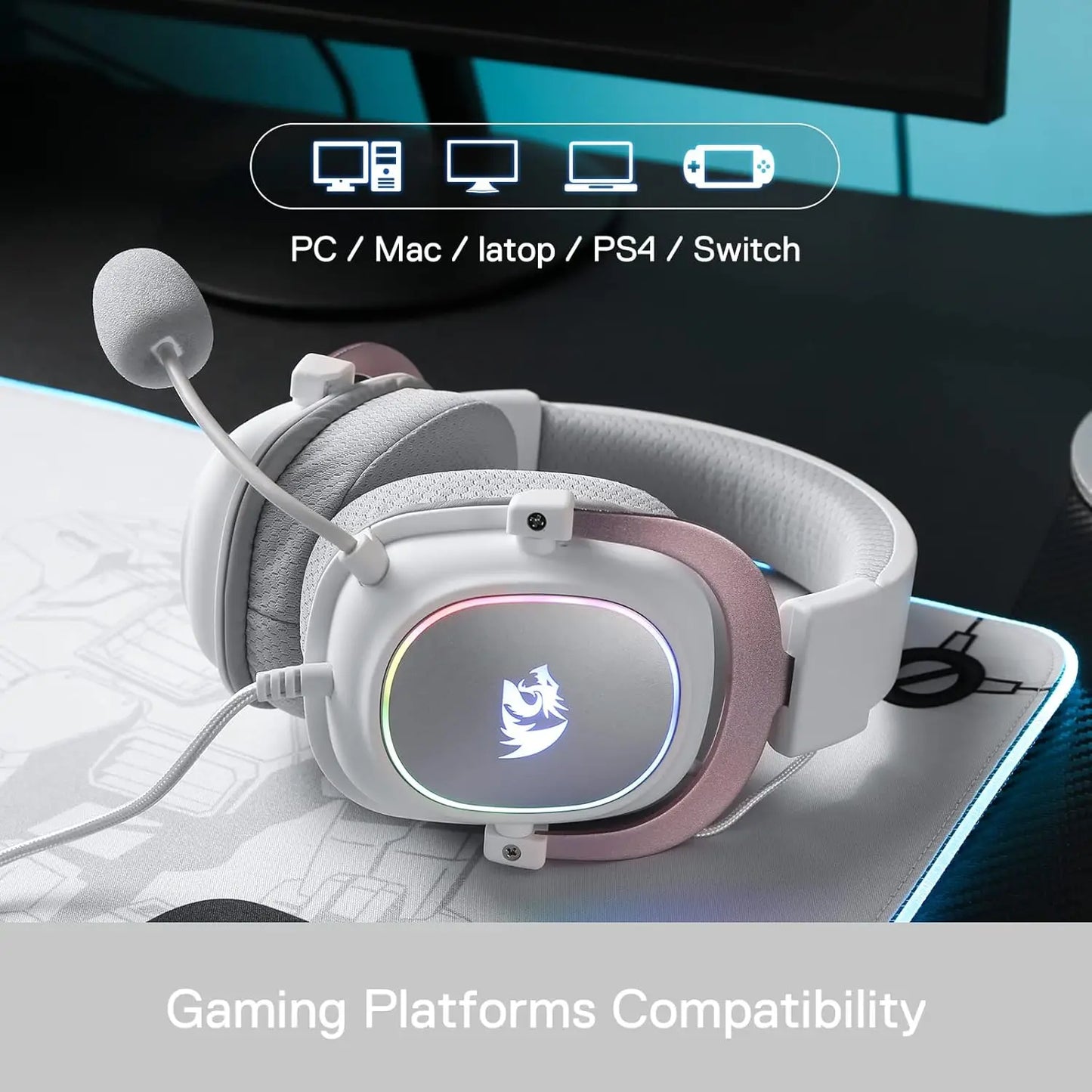 Wired Backlit Gaming Headset 7.1 Surround Sound