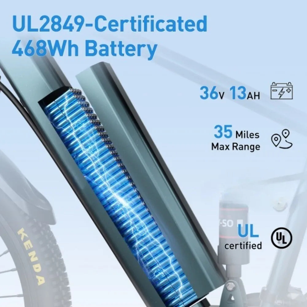 Electric Mountain Bike with 36V Battery Peak 500W Motor