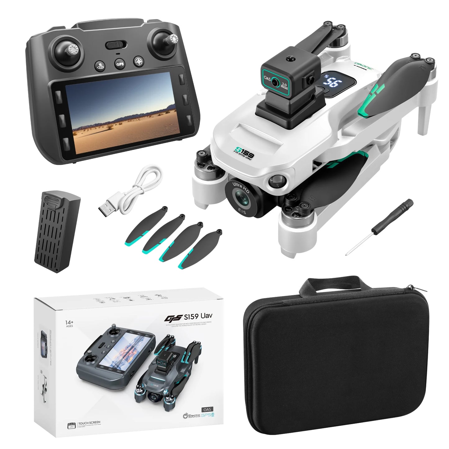 2025 Long-Endurance (2Batteries 45min) GPS Drone, Brushless Motor