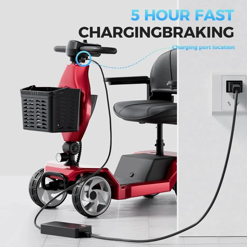 4 Wheel Lightweight Mobility Scooters for Adults