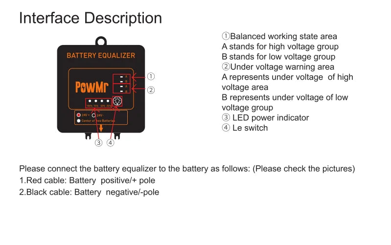 24V Battery Balancer Equalizer Protection, Solar Cell Regulator Voltage