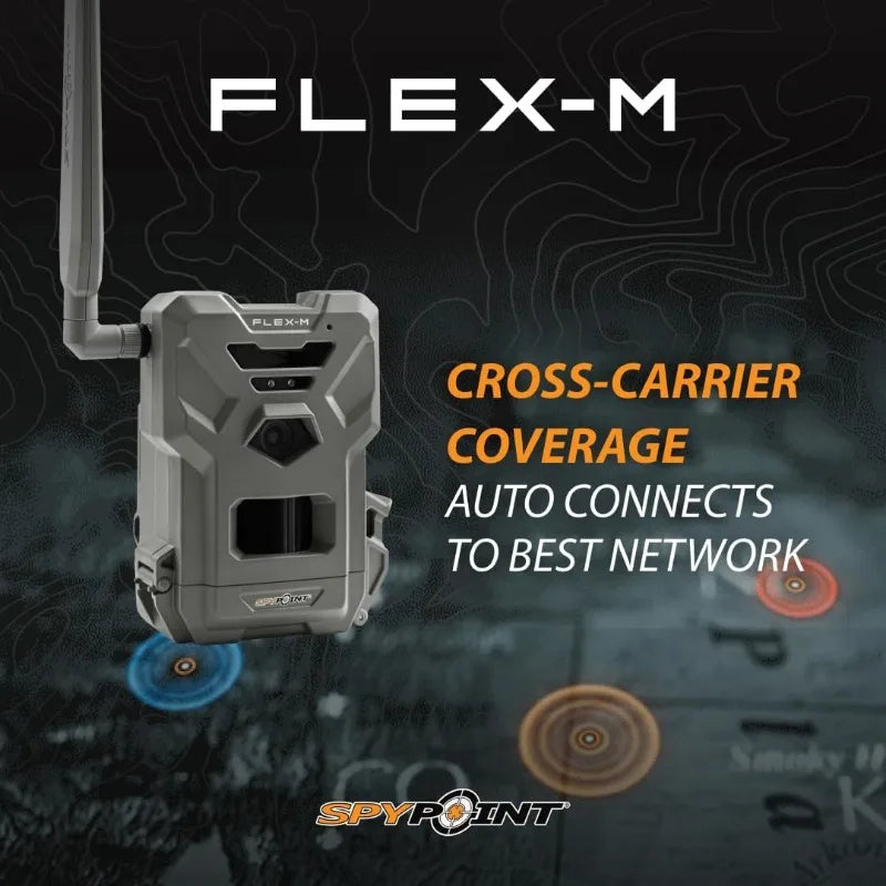 SPYPOINT Flex-M Twin Pack Cellular Trail Cameras , GPS, Night Vision