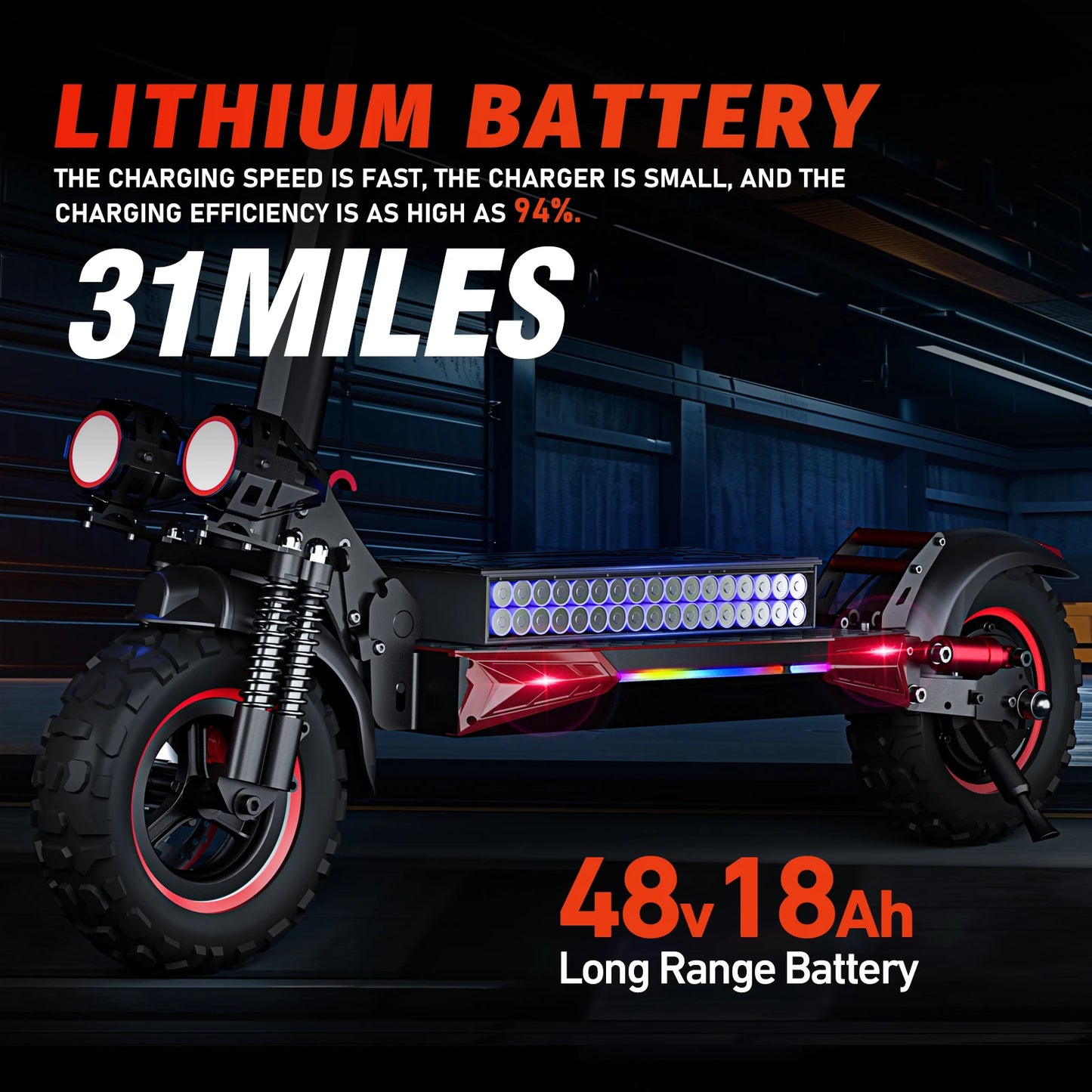 Electric Scooter 11 "off-road tires 48V 1200W