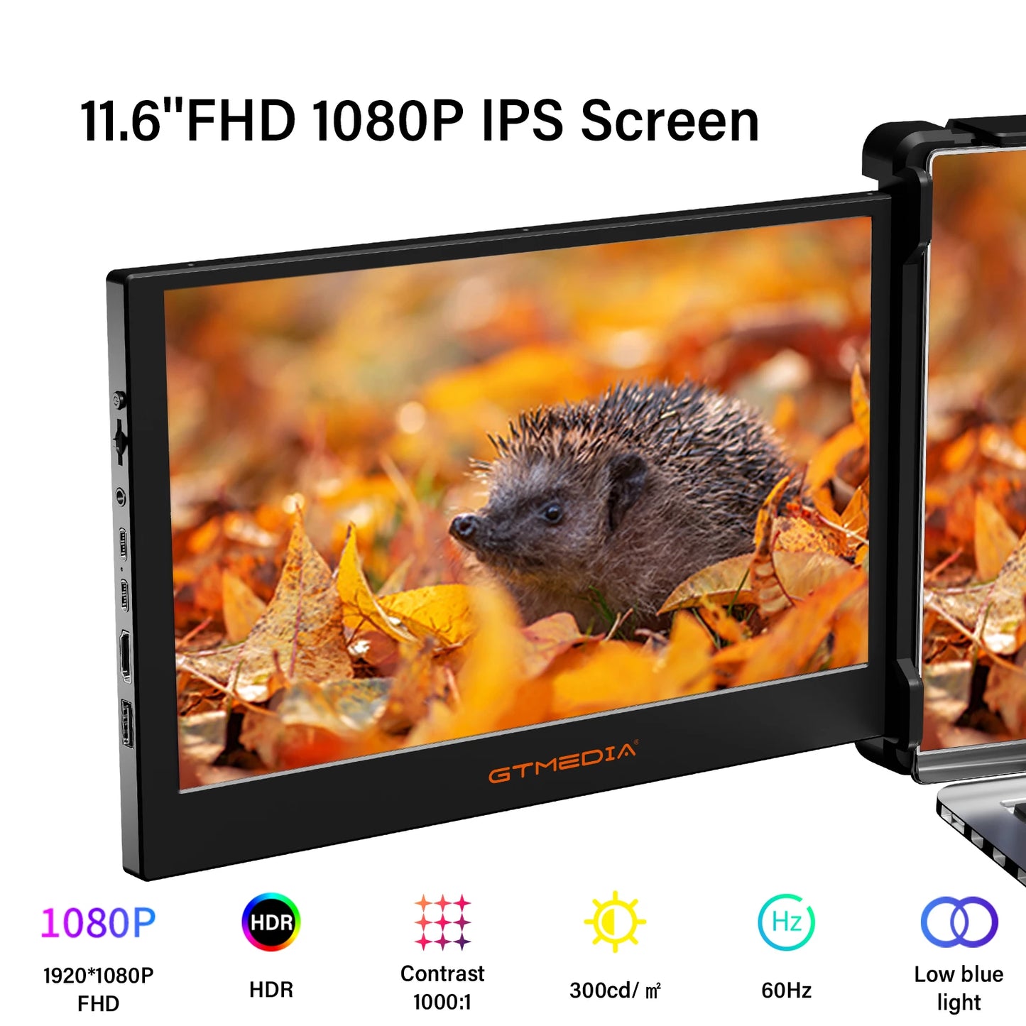 11.6Inch Portable Monitor ,Triple Dual Extender Screen Full View Fold Display For 13.0-17.3Inch Laptops
