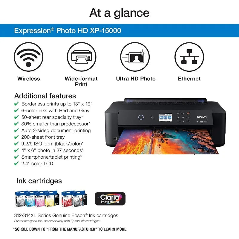 Epson Expression Photo HD XP-15000 Wireless color printer