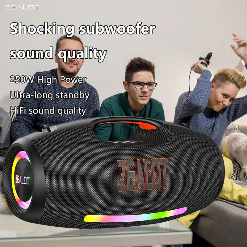 250W Portable Bluetooth Speaker, Waterproof