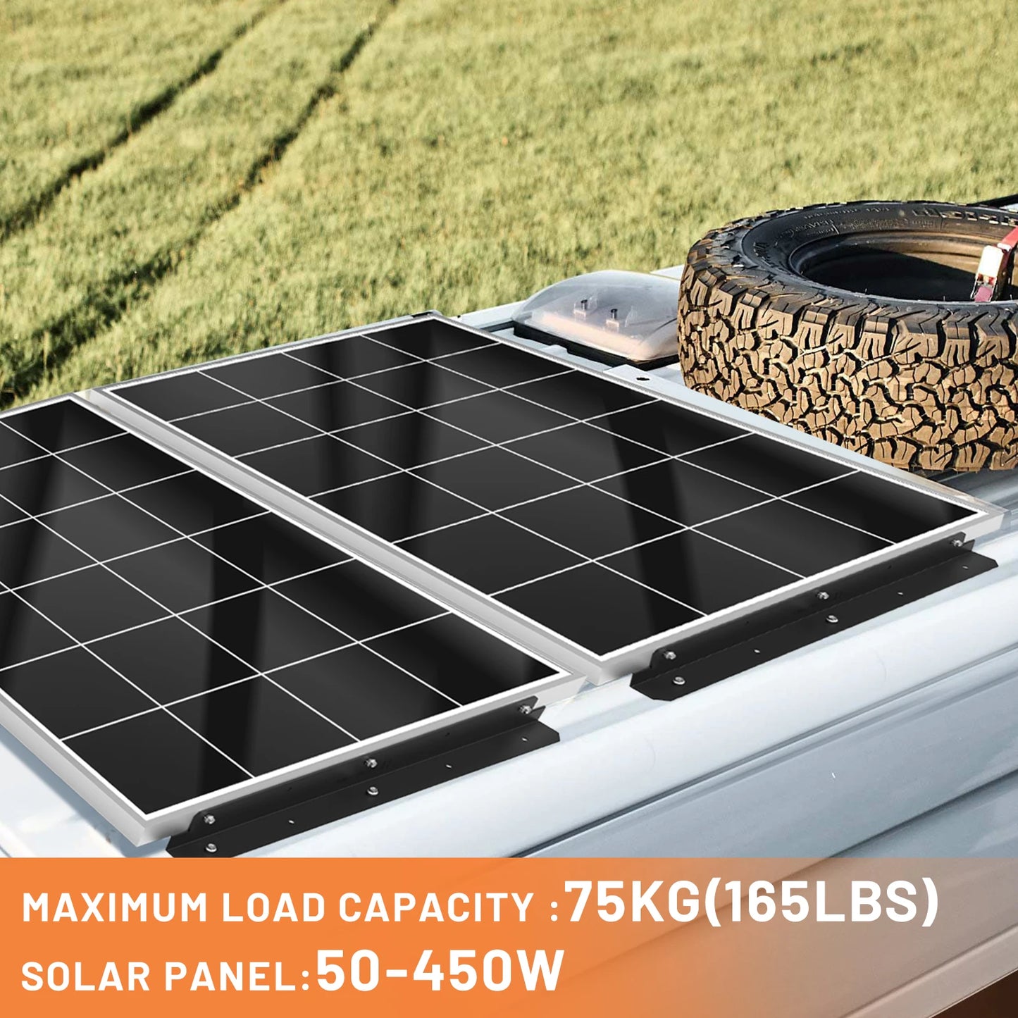 CP-SETUNO 2PCS Z-shaped Solar Panel Holder