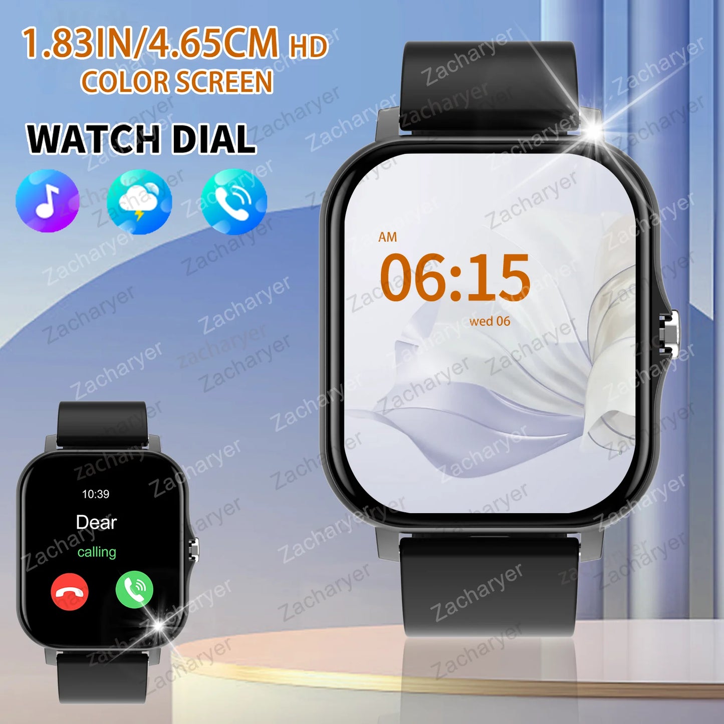 1.83 Size smart watch, Android and iPhone unisex sports watch
