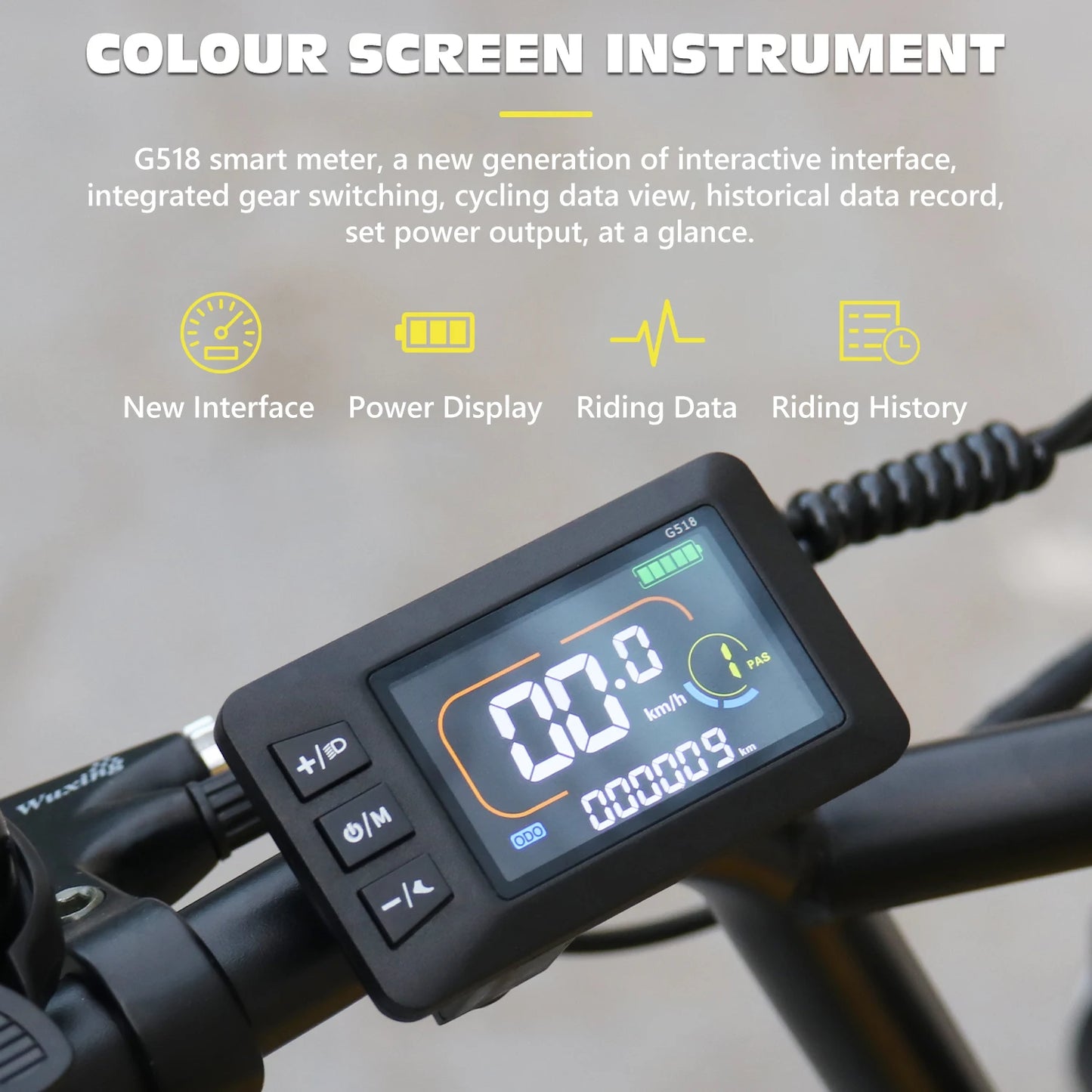 E-bike 700W Motor 48V17AH Lithium Battery Off-road Fat Tire .