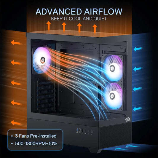 Gaming Back-Mounted PC Case