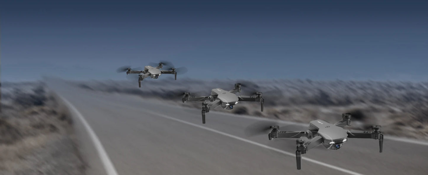 2 Batteries : 3 Camera Remote Control Drone 360° Obstacle Avoidance 2.4