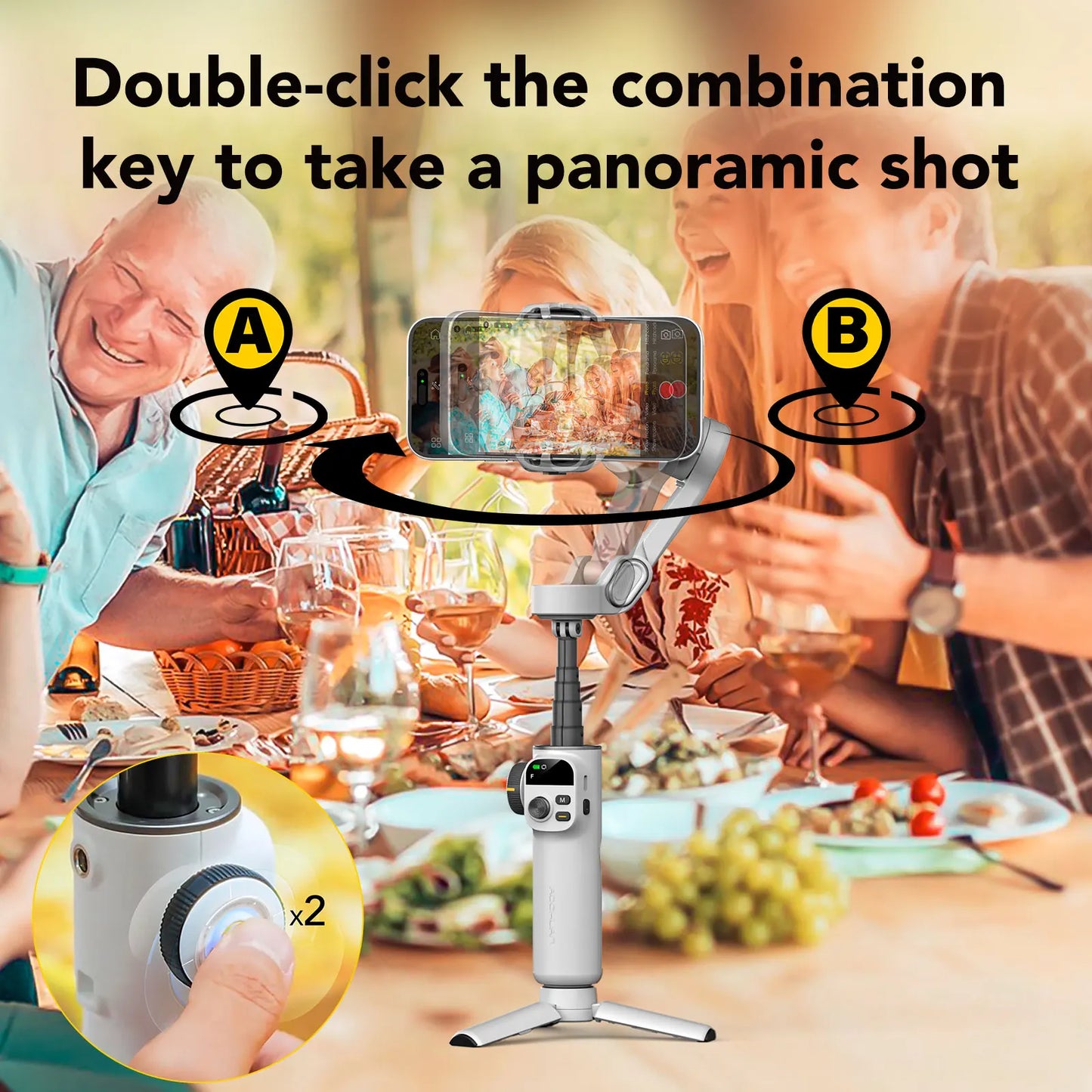 AOCHUAN Smart X2 Smartphone 3 Axis Gimbal Stabilizer