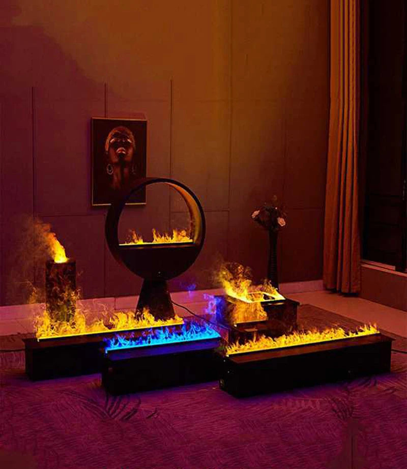 Smart atomization fireplace, 3D multi-color ,water vapor