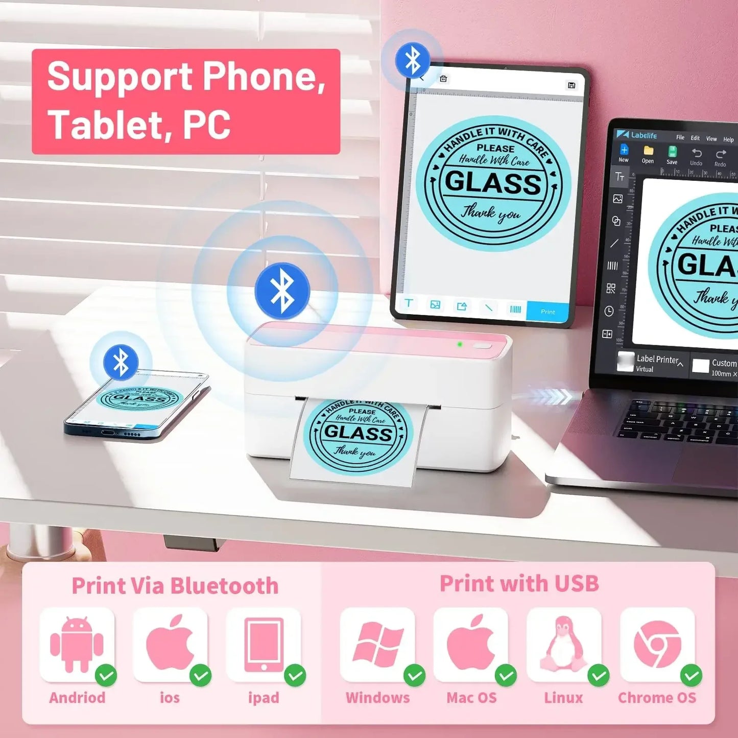 Bluetooth Thermal Label Printer