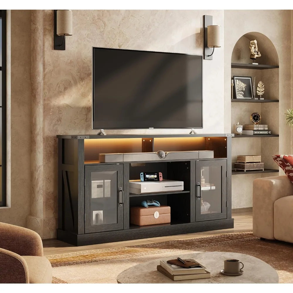 TV Stand for 65 Inch TV,  with LED Lights