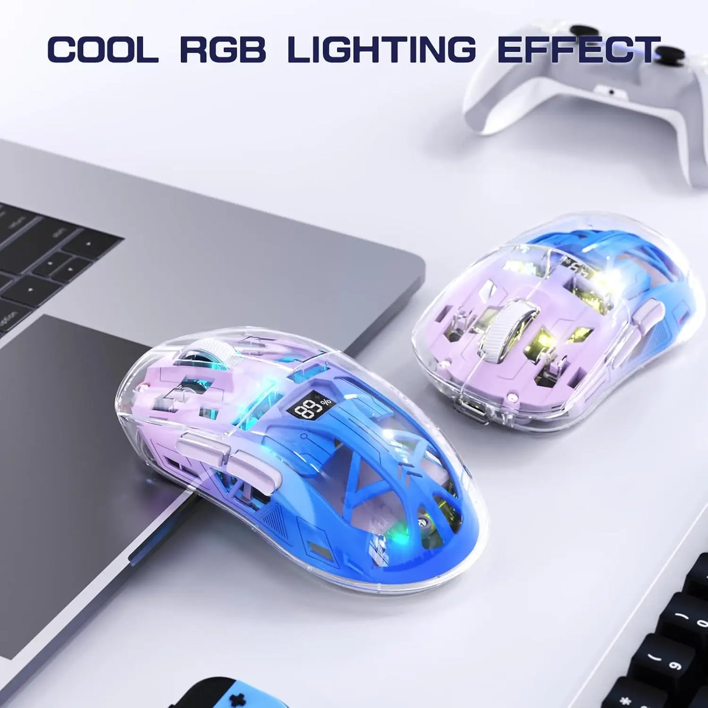 A2 Transparent Wireless Gaming Mouse,