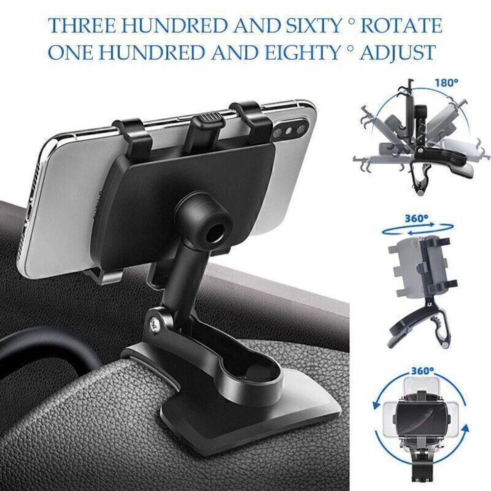 360 Degree Rotating  Adjustable Spring Clip Cell Phone Holder