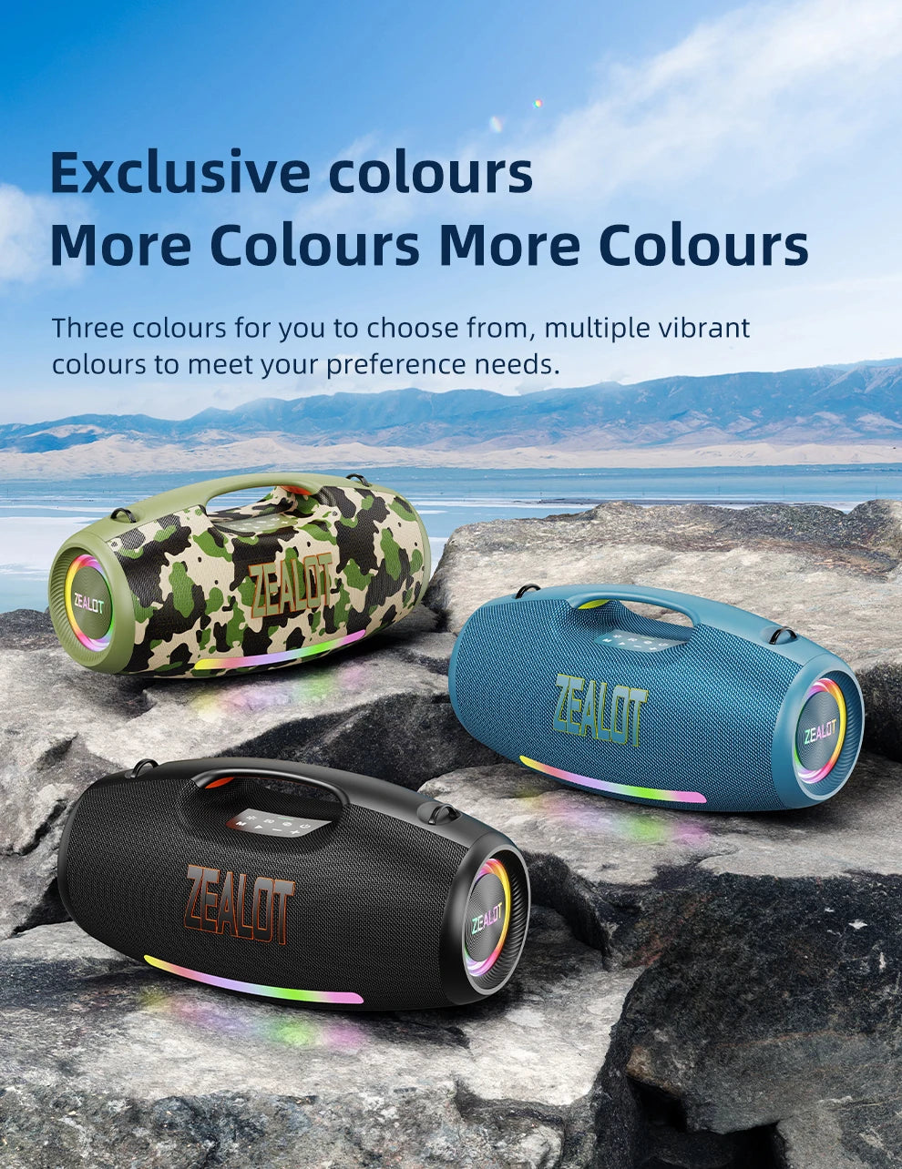250W Portable Bluetooth Speaker, Waterproof