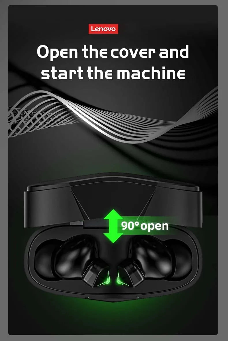 Lenovo LP6 Bluetooth 5.0 Headphones 9D Strong Deep Bass  Earbuds